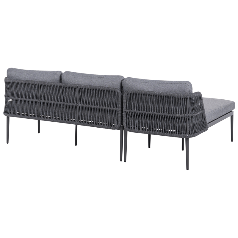 Hörnsoffa utomhus med Bord 3-Sits Leffe Högervänd - Grå - Utemöbler & utemiljö - Utegrupp - Soffgrupp utomhus