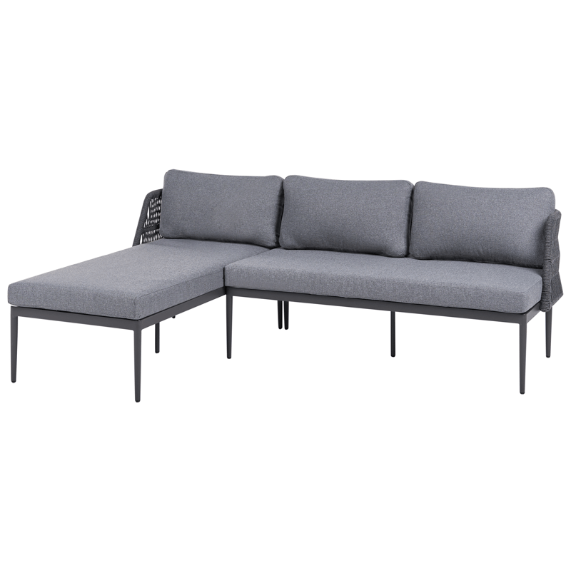 Hörnsoffa utomhus med Bord 3-Sits Leffe Högervänd - Grå - Utemöbler & utemiljö - Utegrupp - Soffgrupp utomhus