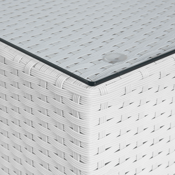 Hörnsoffa utomhus med Bord 4-Sits Sano Högervänd Modulär Konstrotting - Vit/Beige - Utemöbler & utemiljö - Utegrupp - Soffgrupp utomhus