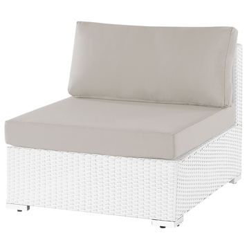 Hörnsoffa utomhus med Bord 4-Sits Sano Högervänd Modulär Konstrotting - Vit/Beige - Utemöbler & utemiljö - Utegrupp - Soffgrupp utomhus