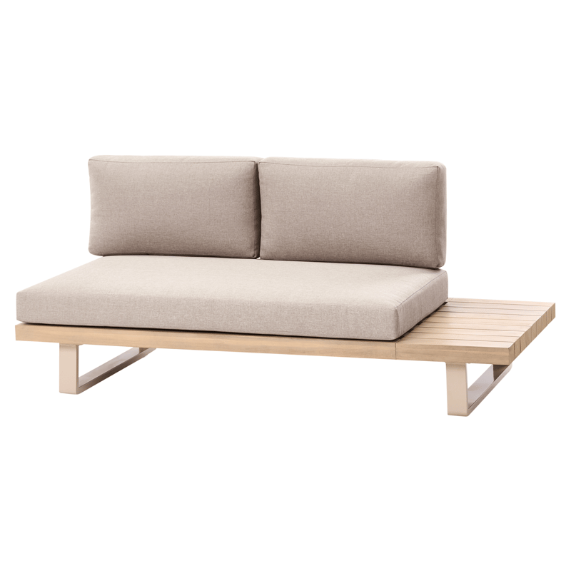 Hörnsoffa utomhus med Bord 5-Sits Mykonos Högervänd Akaciaträ - Beige/Brun - Utemöbler & utemiljö - Utegrupp - Soffgrupp utomhus