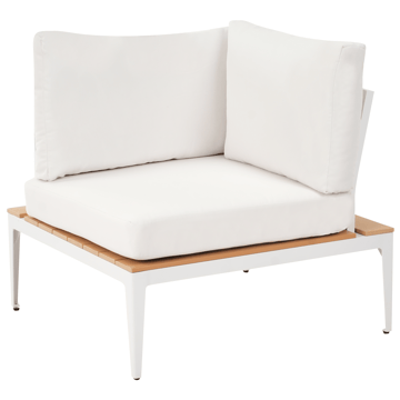 Hörnsoffa utomhus med Bord 5-Sits Positano - Vit/Brun - Utemöbler & utemiljö - Utegrupp - Soffgrupp utomhus
