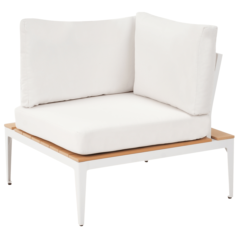 Hörnsoffa utomhus med Bord 5-Sits Positano - Vit/Brun - Utemöbler & utemiljö - Utegrupp - Soffgrupp utomhus