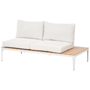 Hörnsoffa utomhus med Bord 5-Sits Positano - Vit/Brun - Utemöbler & utemiljö - Utegrupp - Soffgrupp utomhus