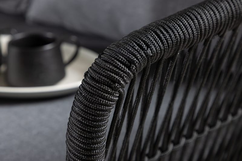 Hörnsoffset 4-sits Chania Utomhus - Svart - Utemöbler & utemiljö - Utegrupp - Soffgrupp utomhus