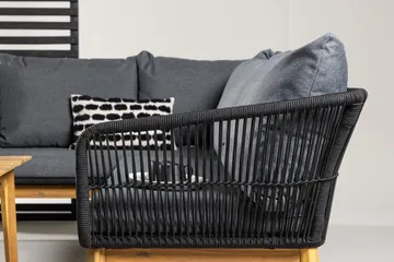 Hörnsoffset 4-sits Chania Utomhus - Svart - Utemöbler & utemiljö - Utegrupp - Soffgrupp utomhus