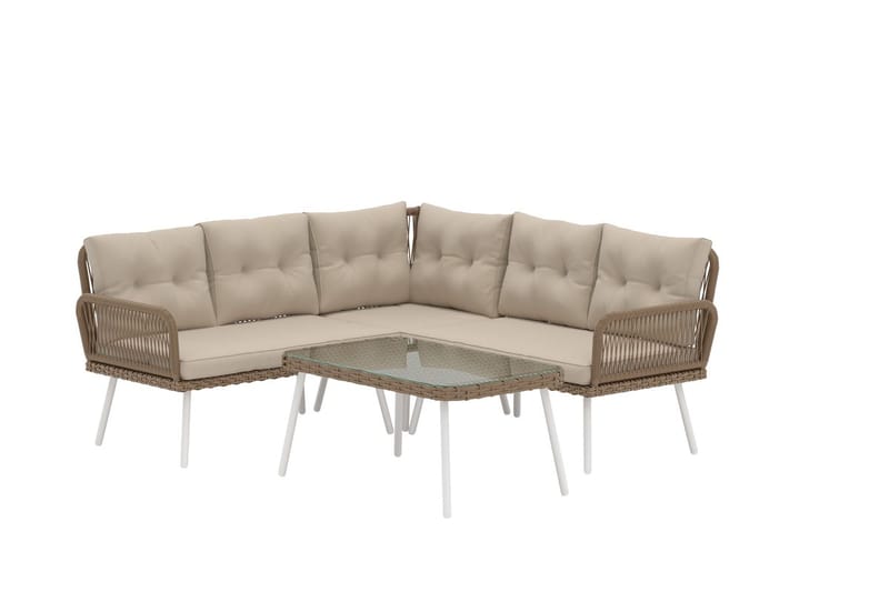 Hörnsoffset Ibiza Utomhus - Beige - Utemöbler & utemiljö - Utegrupp - Soffgrupp utomhus