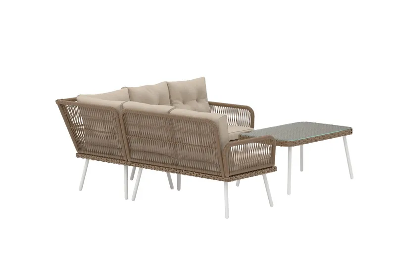 Hörnsoffset Ibiza Utomhus - Beige - Utemöbler & utemiljö - Utegrupp - Soffgrupp utomhus