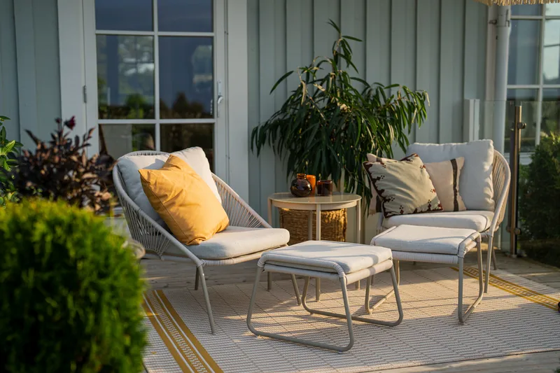 Hillerstorp Holmsund Loungegrupp - Beige - Utemöbler & utemiljö - Utegrupp - Cafegrupp & cafeset