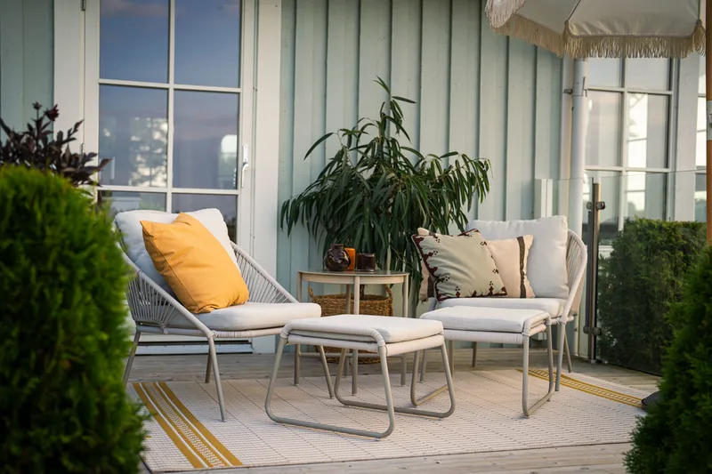Hillerstorp Holmsund Loungegrupp - Beige - Utemöbler & utemiljö - Utegrupp - Cafegrupp & cafeset