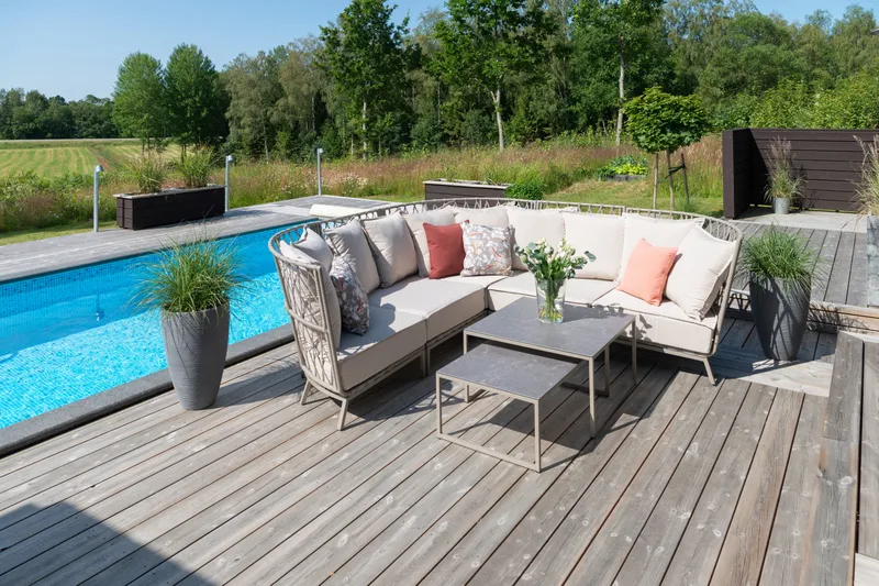 Hillerstorp Jet Set Loungesoffa Hörn - Beige - Utemöbler & utemiljö - Loungemöbler - Loungesoffor