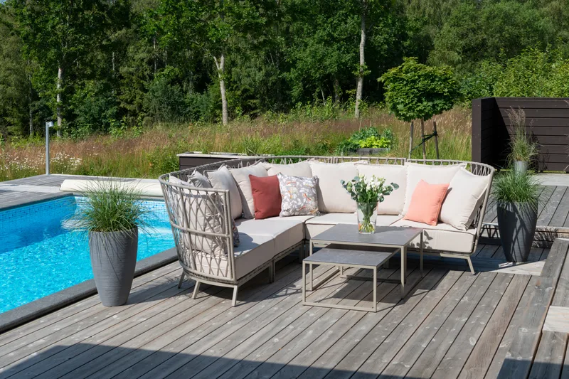 Hillerstorp Jet Set Loungesoffa Hörn - Beige - Utemöbler & utemiljö - Loungemöbler - Loungesoffor
