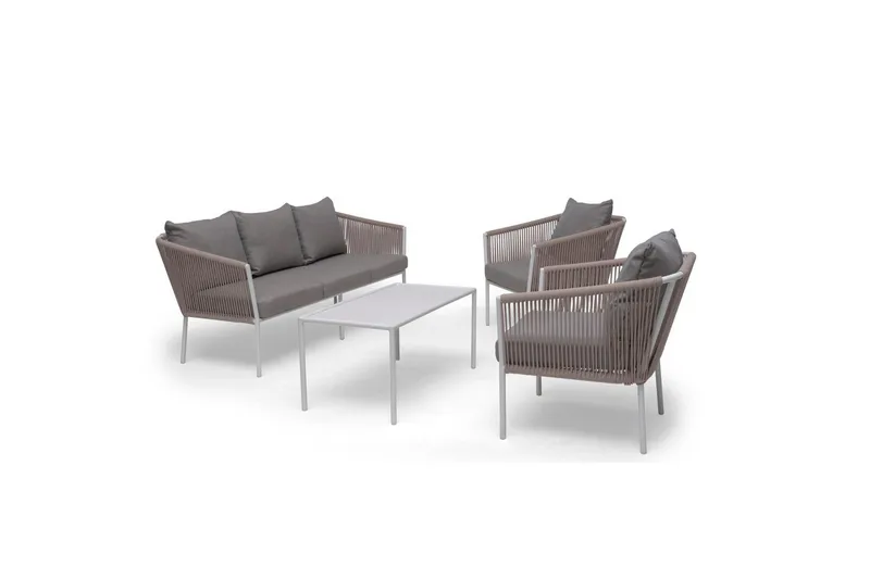 Hillerstorp Lersund Soffgrupp Utomhus Vit/Beige, Vit/Beige