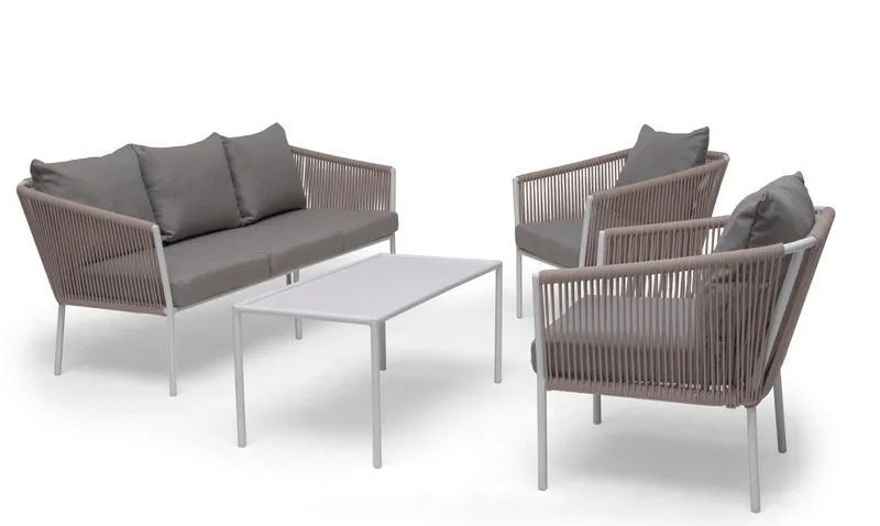 Hillerstorp Lersund Soffgrupp Utomhus Vit/Beige, Vit/Beige