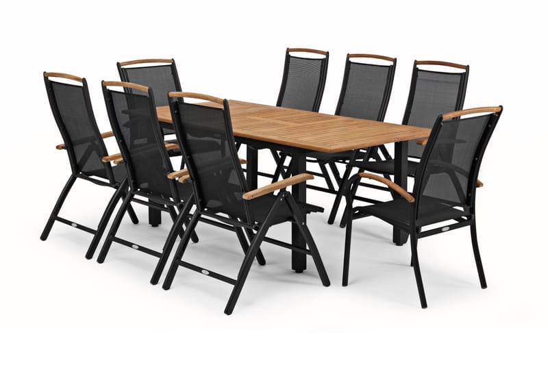 Hillerstorp Nydala Matgrupp 96x150-200 + 6 Positionsstolar - Matgrupp utomhus