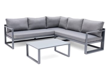 Hillerstorp Lundamo Loungegrupp Utomhus Grå - Grå - Utemöbler & utemiljö - Loungemöbler - Loungeset & loungegrupp