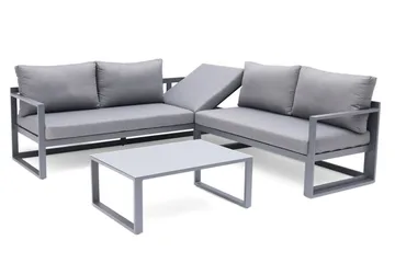 Loungegrupp Utomhus Hillerstorp Lundamo Grå - Grå - Utemöbler & utemiljö - Loungemöbler - Loungeset & loungegrupp