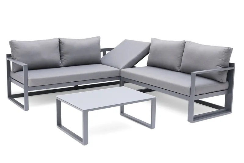 Loungegrupp Utomhus Hillerstorp Lundamo Grå - Grå - Utemöbler & utemiljö - Loungemöbler - Loungeset & loungegrupp