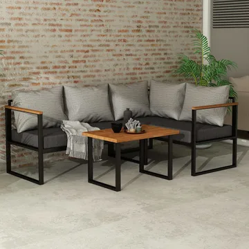 Hue 3-sits Soffgrupp Utomhus - Grå/Antracit - Utemöbler & utemiljö - Utegrupp - Soffgrupp utomhus