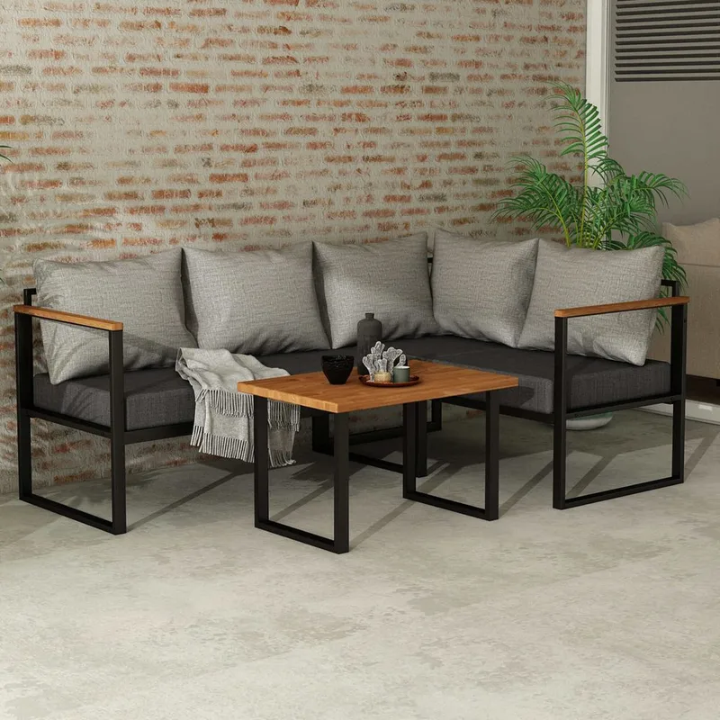 Hue 3-sits Soffgrupp Utomhus - Grå/Antracit - Utemöbler & utemiljö - Utegrupp - Soffgrupp utomhus