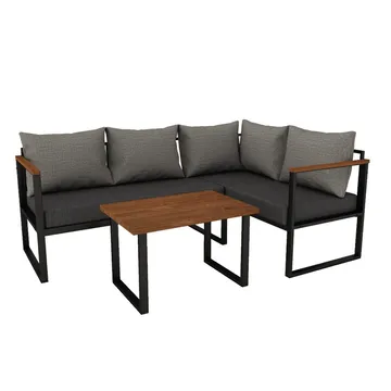 Hue 3-sits Soffgrupp Utomhus - Grå/Antracit - Utemöbler & utemiljö - Utegrupp - Soffgrupp utomhus