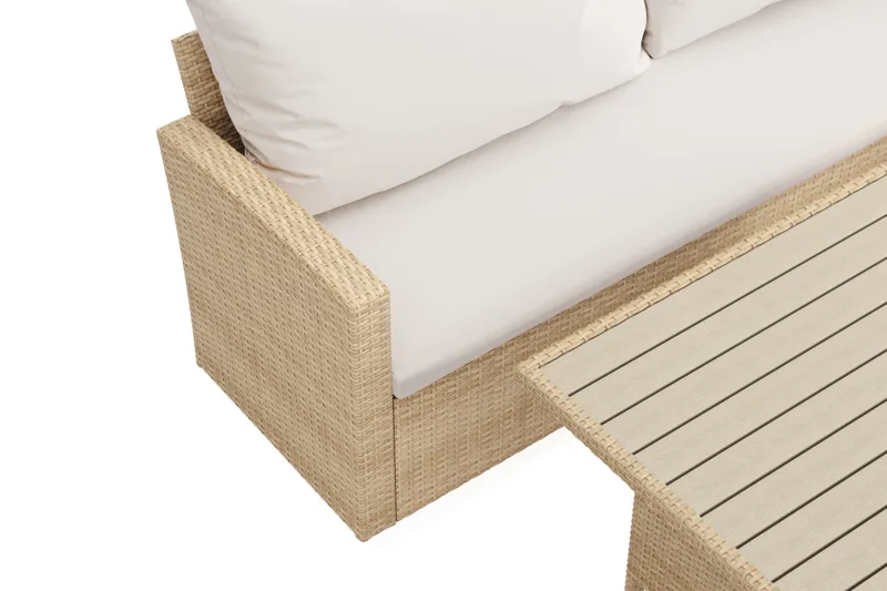 James Light 5-sits soffgrupp utomhus Högervänd i konstrotting - Beige - Utemöbler & utemiljö - Utegrupp - Soffgrupp utomhus