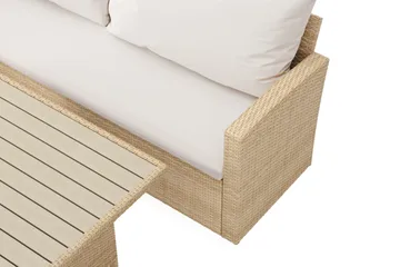 James Light 5-sits soffgrupp utomhus Vänstervänd i konstrotting - Beige - Utemöbler & utemiljö - Utegrupp - Soffgrupp utomhus