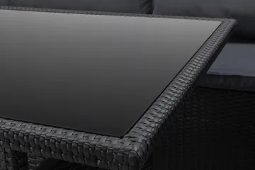 James Light Soffgrupp och Loungegrupp Utomhus  5-sits i konstrotting för Trädgård och Uteplats - Svart / Svarta dynor - Utemöbler & utemiljö - Utegrupp - Soffgrupp utomhus