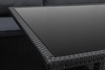 James Light Soffgrupp och Loungegrupp Utomhus 5-sits i konstrotting för trädgård och uteplats - Svart / Svarta dynor - Utemöbler & utemiljö - Utegrupp - Soffgrupp utomhus