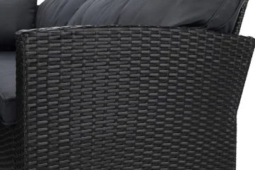 James Light Soffgrupp och Loungegrupp Utomhus  5-sits i konstrotting för Trädgård och Uteplats - Svart / Svarta dynor - Utemöbler & utemiljö - Utegrupp - Soffgrupp utomhus