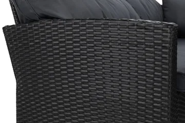 James Light Soffgrupp och Loungegrupp Utomhus 5-sits i konstrotting för trädgård och uteplats - Svart / Svarta dynor - Utemöbler & utemiljö - Utegrupp - Soffgrupp utomhus