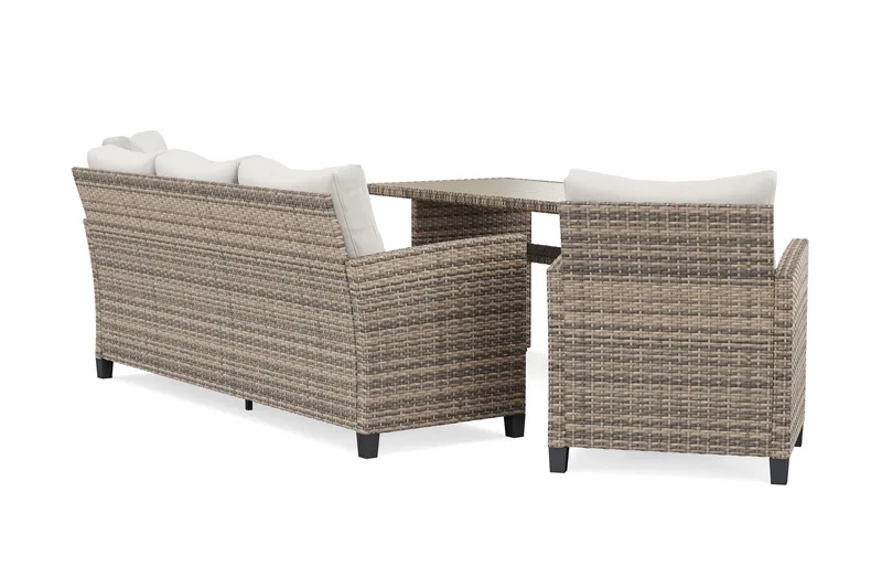 James Light Soffgrupp utomhus i konstrotting - Beige - Utemöbler & utemiljö - Utegrupp - Soffgrupp utomhus