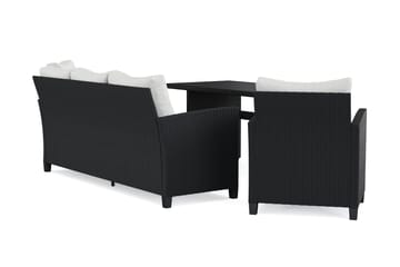 James Light Soffgrupp utomhus i konstrotting - Svart - Utemöbler & utemiljö - Utegrupp - Soffgrupp utomhus