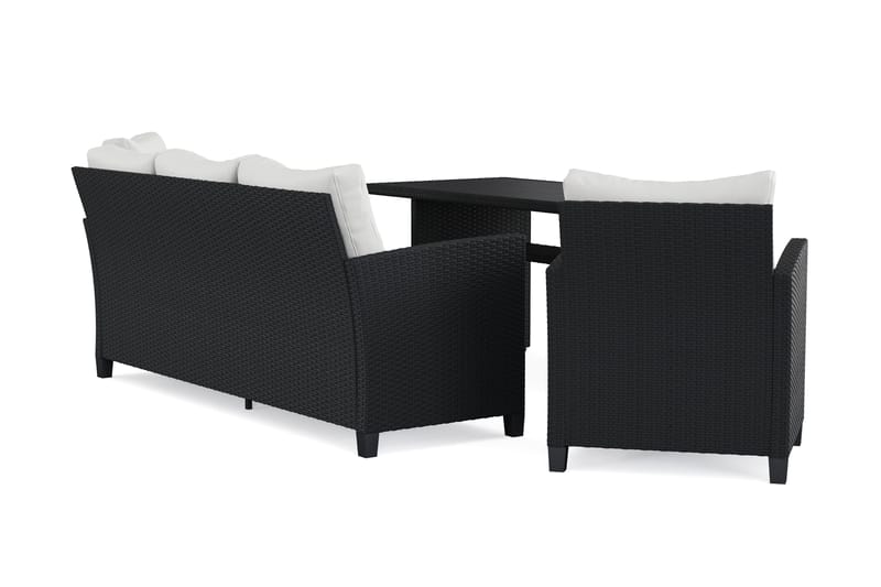 James Light Soffgrupp utomhus i konstrotting - Svart - Utemöbler & utemiljö - Utegrupp - Soffgrupp utomhus