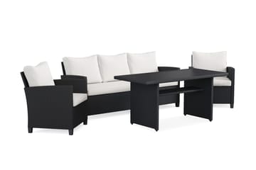 James Light Soffgrupp utomhus i konstrotting - Svart - Utemöbler & utemiljö - Utegrupp - Soffgrupp utomhus