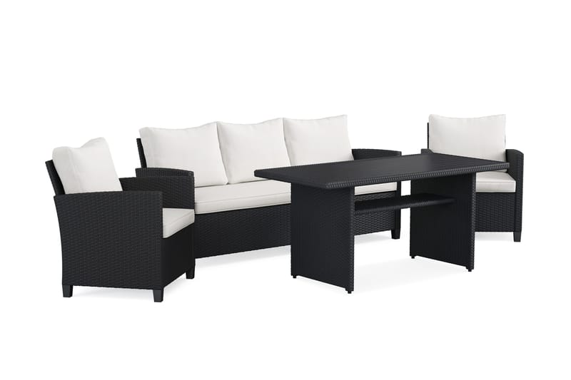 James Light Soffgrupp utomhus i konstrotting - Svart - Utemöbler & utemiljö - Utegrupp - Soffgrupp utomhus