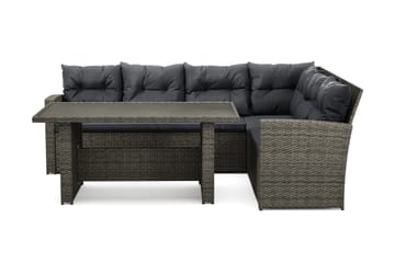 James Loungegrupp Utomhus – 5-sits Soffgrupp i Konstrotting - Grå - Utemöbler & utemiljö - Utegrupp - Soffgrupp utomhus