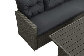 James Loungegrupp Utomhus – 5-sits Soffgrupp i Konstrotting - Grå - Utemöbler & utemiljö - Utegrupp - Soffgrupp utomhus