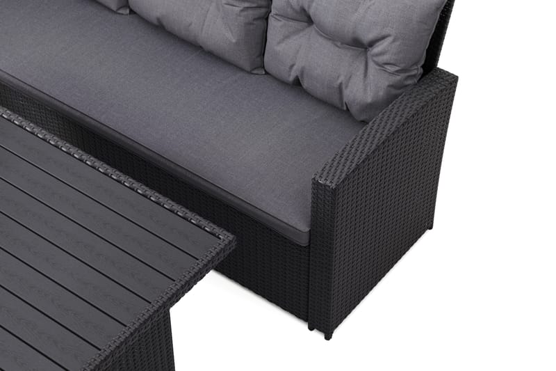 James Loungegrupp Utomhus Vänster– 5-sits Soffgrupp i Konstrotting - Svart - Utemöbler & utemiljö - Utegrupp - Soffgrupp utomhus