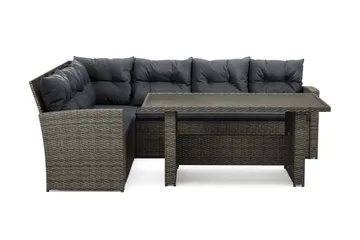 James Loungegrupp Utomhus Vänster – 5-sits Soffgrupp i Konstrotting - Grå - Utemöbler & utemiljö - Utegrupp - Soffgrupp utomhus