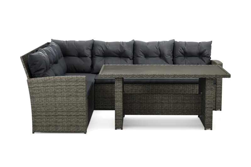 James Loungegrupp Utomhus Vänster – 5-sits Soffgrupp i Konstrotting, Grå