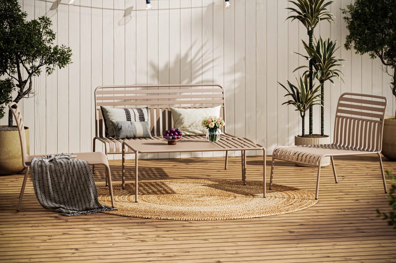Jarva Liten 4-sits Soffgrupp Utomhus i metall - Beige - Utemöbler & utemiljö - Utegrupp - Soffgrupp utomhus