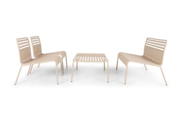 Jarva Liten 4-sits Soffgrupp Utomhus i metall - Beige - Utemöbler & utemiljö - Utegrupp - Soffgrupp utomhus