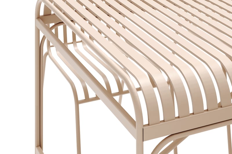 Jarva Stor Matgrupp Utomhus 200 cm med 6 stolar i metall - Beige - Utemöbler & utemiljö - Utegrupp - Matgrupp utomhus