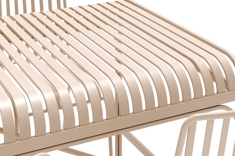 Jarva Stor Matgrupp Utomhus 200 cm med 6 stolar i metall - Beige - Utemöbler & utemiljö - Utegrupp - Matgrupp utomhus