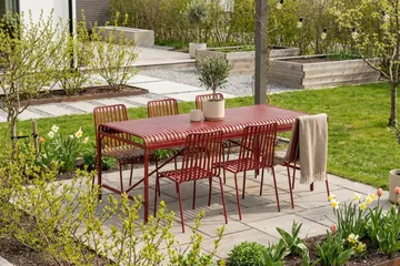 Jarva utomhus matgrupp 200 cm med 6 Jarva matstolar - Röd - Utemöbler & utemiljö - Utegrupp - Matgrupp utomhus