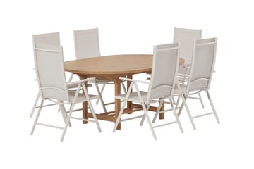 Kenya Förlängningsbart Matbord Utomhus 180-240 cm med 6 Break Karmstol - Utemöbler & utemiljö - Utegrupp - Matgrupp utomhus