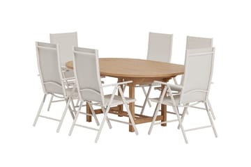 Kenya Förlängningsbart Matbord Utomhus 180-240 cm med 6 Break Karmstol - Utemöbler & utemiljö - Utegrupp - Matgrupp utomhus