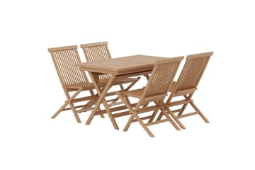 Kenya Matbord Utomhus 120 cm med 4 Kenya Utestol Hopfällbar - Utemöbler & utemiljö - Utegrupp - Matgrupp utomhus