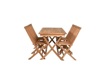 Kenya Matbord Utomhus 120 cm med 4 Kenya Utestol Hopfällbar - Utemöbler & utemiljö - Utegrupp - Matgrupp utomhus